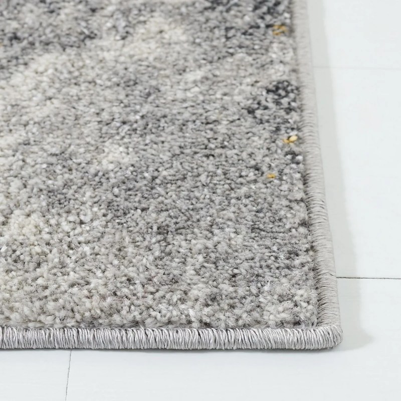 Tapete Adira Moderno en Gris con Amarillo