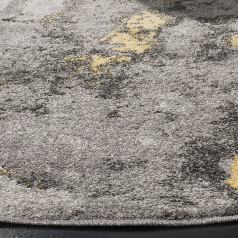 Tapete Adira Moderno en Gris con Amarillo