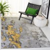 Tapete Adira Moderno en Gris con Amarillo