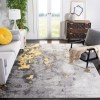 Tapete Adira Moderno en Gris con Amarillo