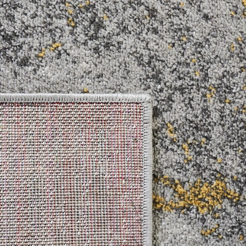 Tapete Adira Moderno en Gris con Amarillo