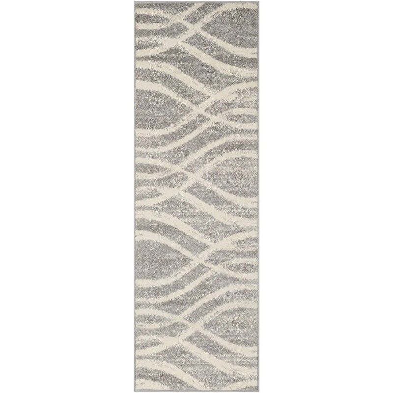 Tapete Adira Moderno en Gris con Marfil