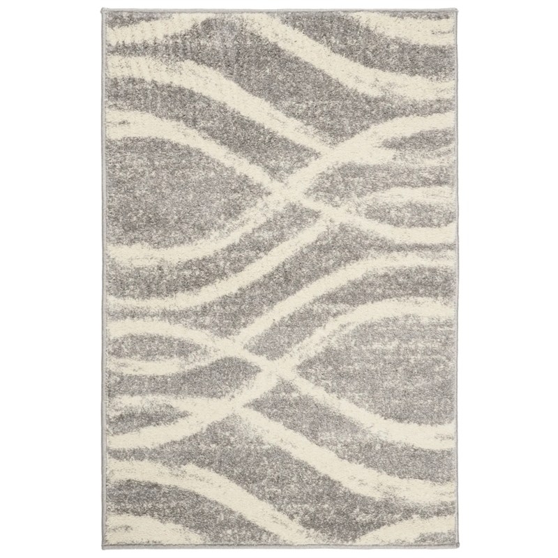 Tapete Adira Moderno en Gris con Marfil