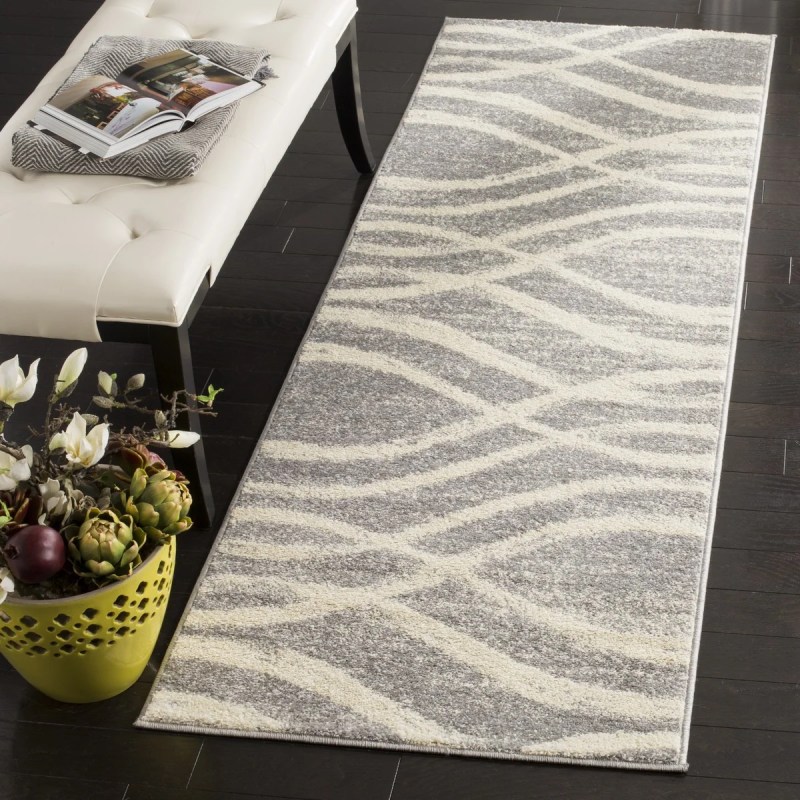 Tapete Adira Moderno en Gris con Marfil