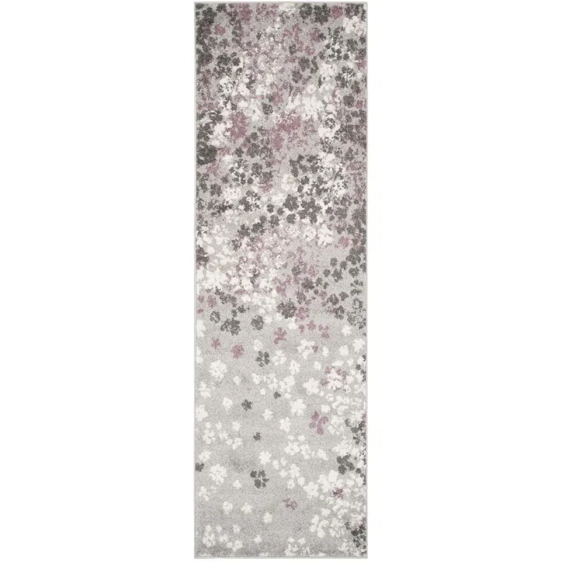 Tapete Adira Moderno en Gris con Morado