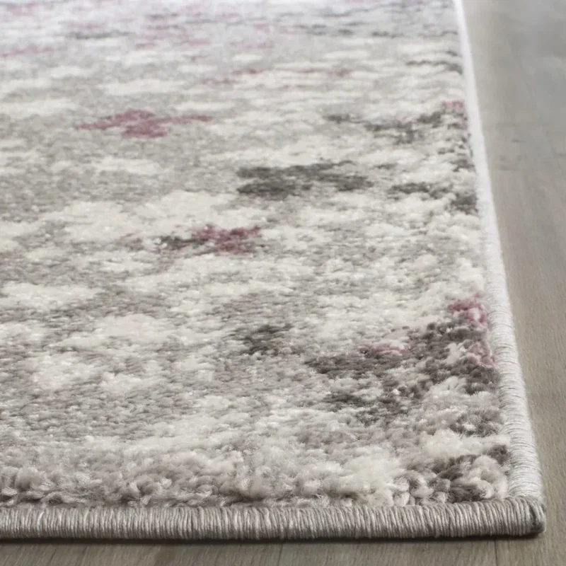Tapete Adira Moderno en Gris con Morado