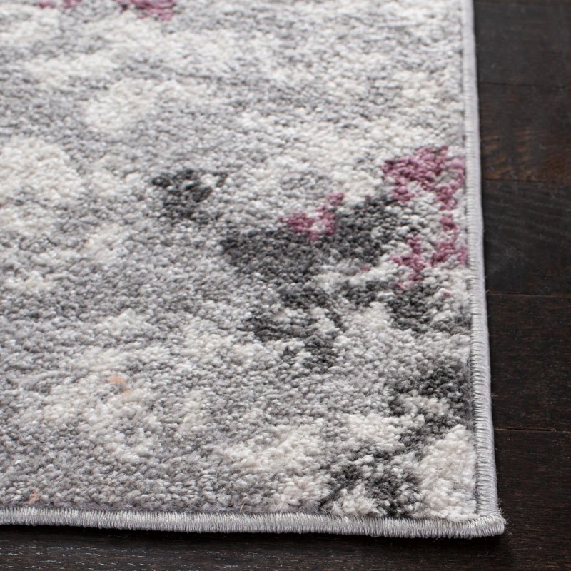 Tapete Adira Moderno en Gris con Morado