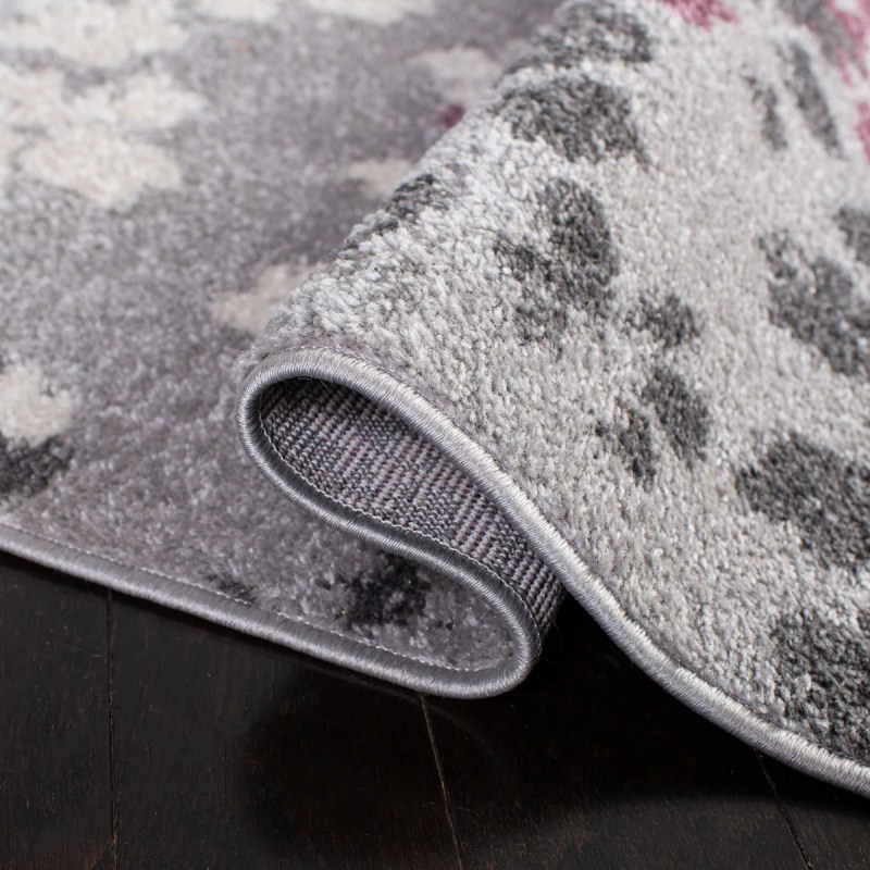 Tapete Adira Moderno en Gris con Morado
