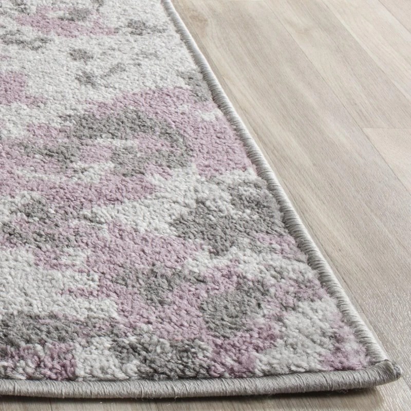 Tapete Adira Moderno en Gris con Morado