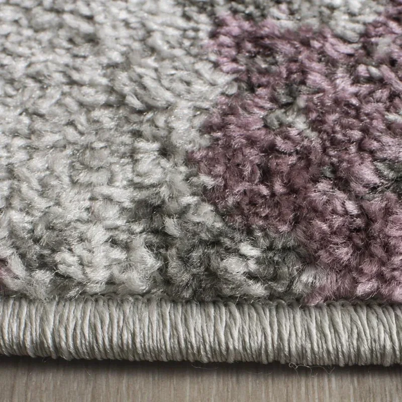 Tapete Adira Moderno en Gris con Morado