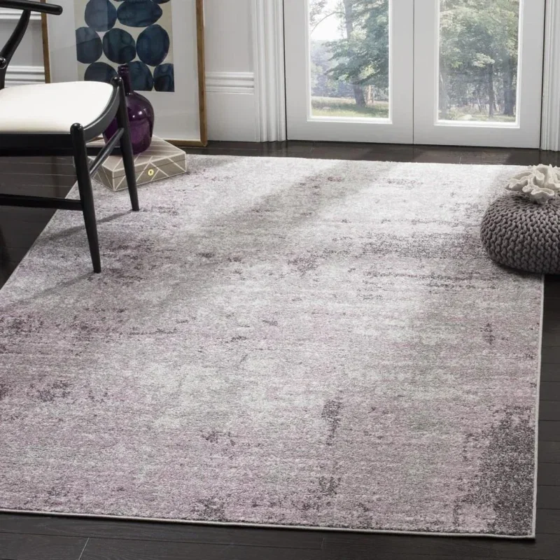 Tapete Adira Moderno en Gris con Morado