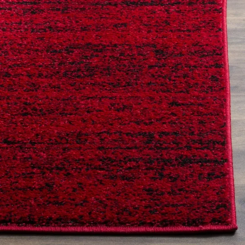 Tapete Adira Moderno en Negro con Rojo
