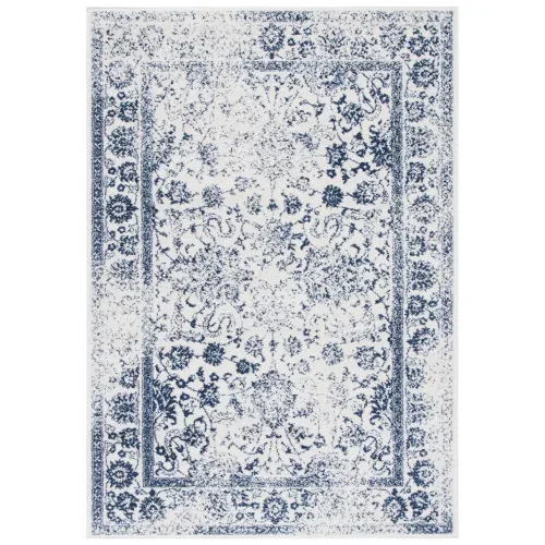 Tapete Adira Vintage en Marfil con Azul Marino