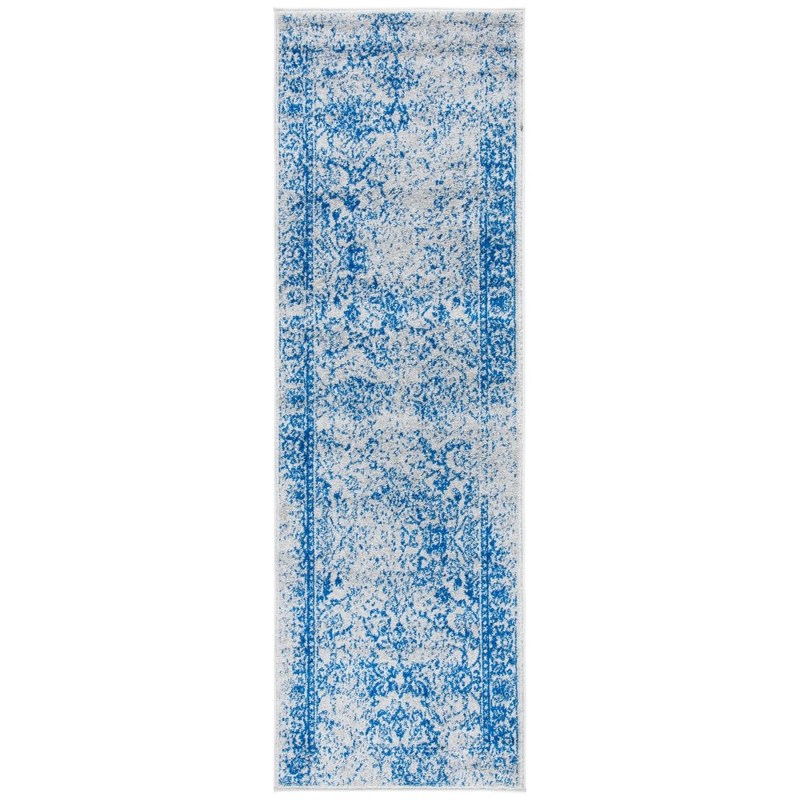Tapete Adira Vintage Pátina en Gris con Azul