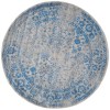 Tapete Adira Vintage Pátina en Gris con Azul