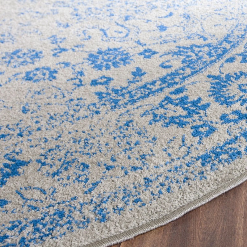 Tapete Adira Vintage Pátina en Gris con Azul
