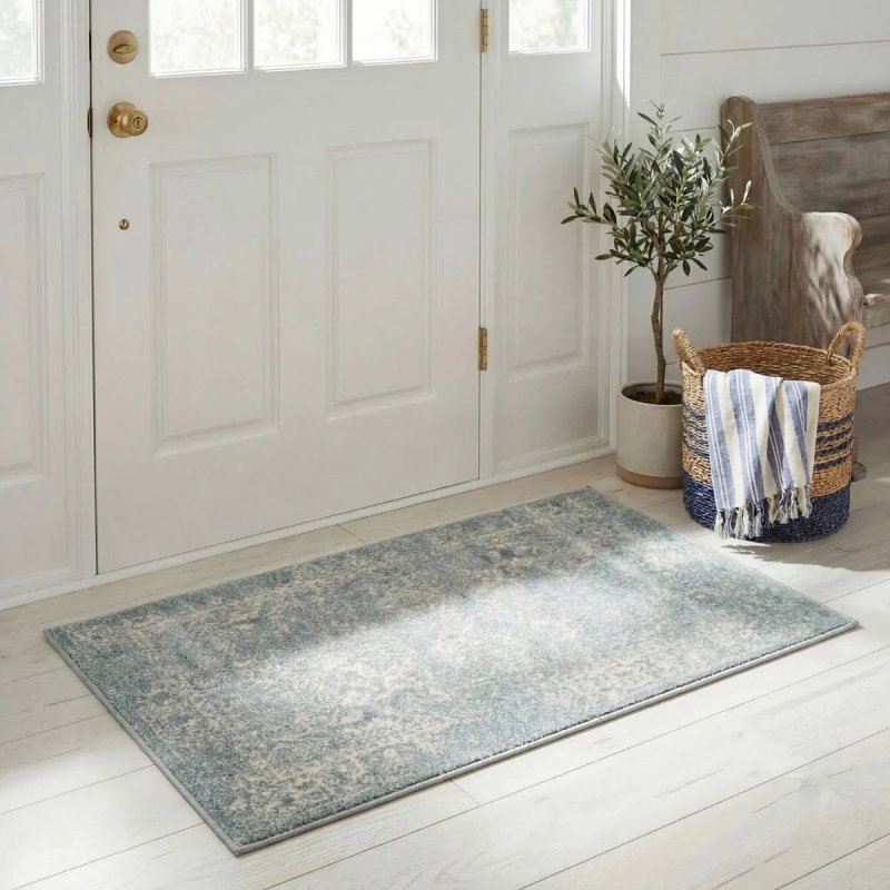 Tapete Adira Vintage Pátina en Gris con Marfil