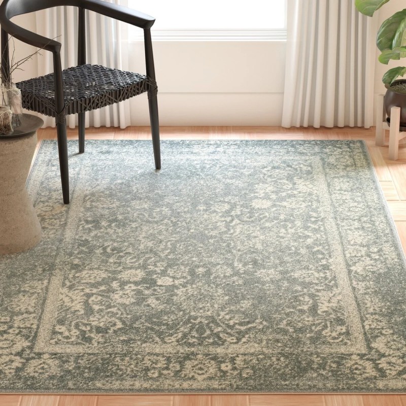 Tapete Adira Vintage Pátina en Gris con Marfil