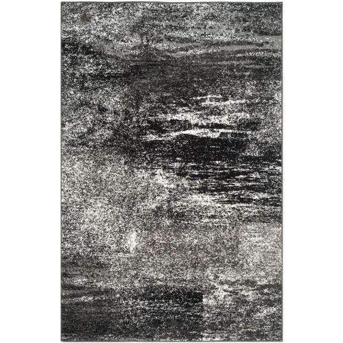 Tapete Adira Vintage Pátina en Gris con Negro
