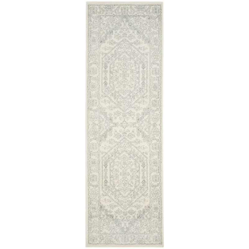 Tapete Adira Vintage Pátina en Marfil con Gris