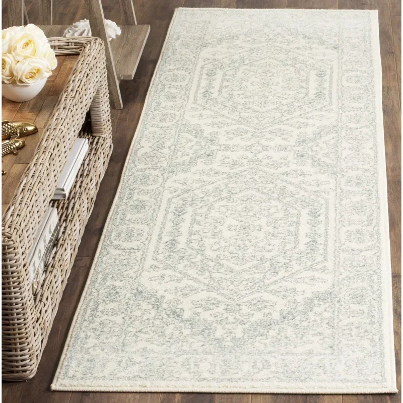 Tapete Adira Vintage Pátina en Marfil con Gris