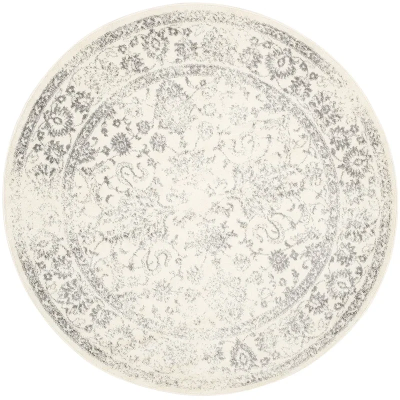 Tapete Adira Vintage Pátina en Marfil con Gris