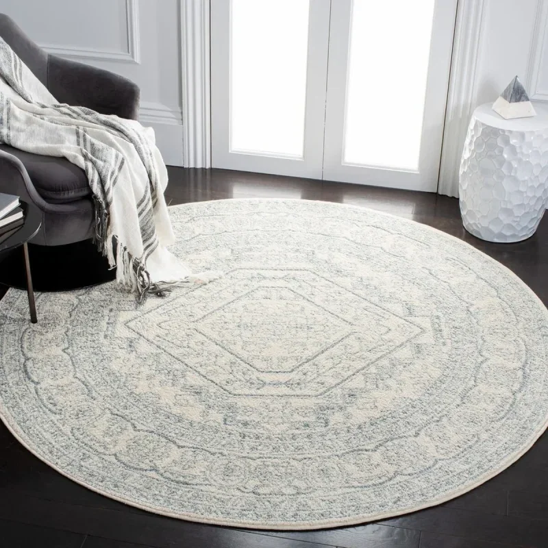Tapete Adira Vintage Pátina en Marfil con Gris