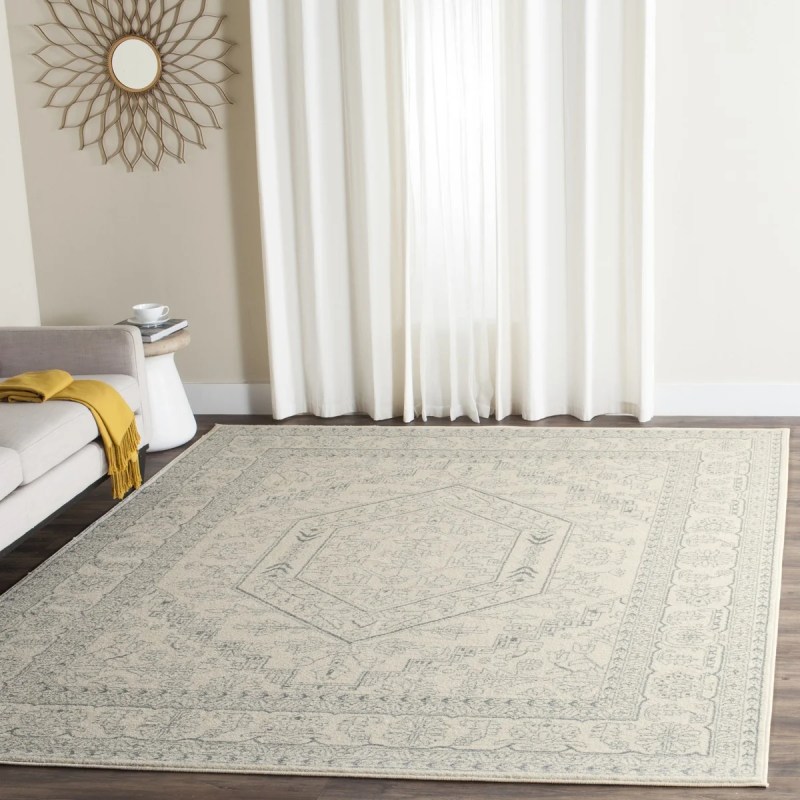 Tapete Adira Vintage Pátina en Marfil con Gris