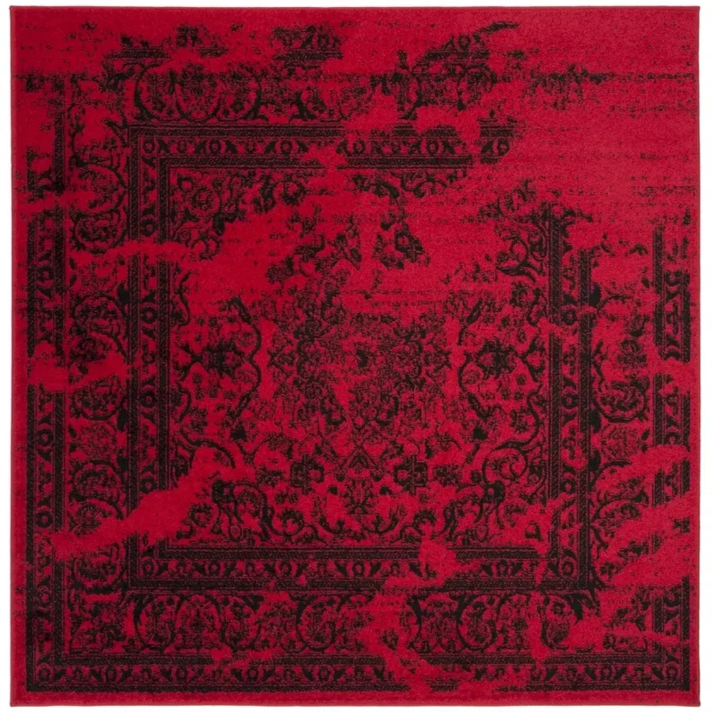 Tapete Adira Vintage Pátina en Rojo con Negro