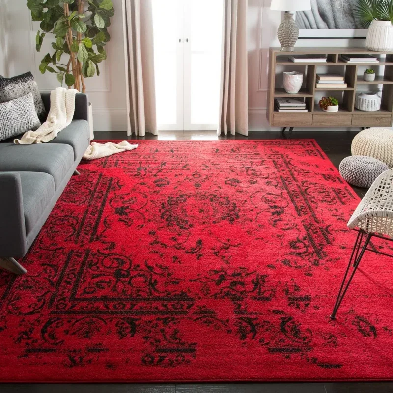 Tapete Adira Desgastado Vintage en Rojo