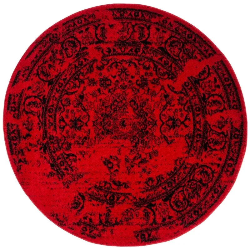 Tapete Adira Vintage Pátina en Rojo con Negro