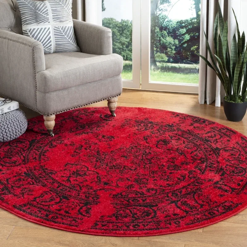 Tapete Adira Vintage Pátina en Rojo con Negro