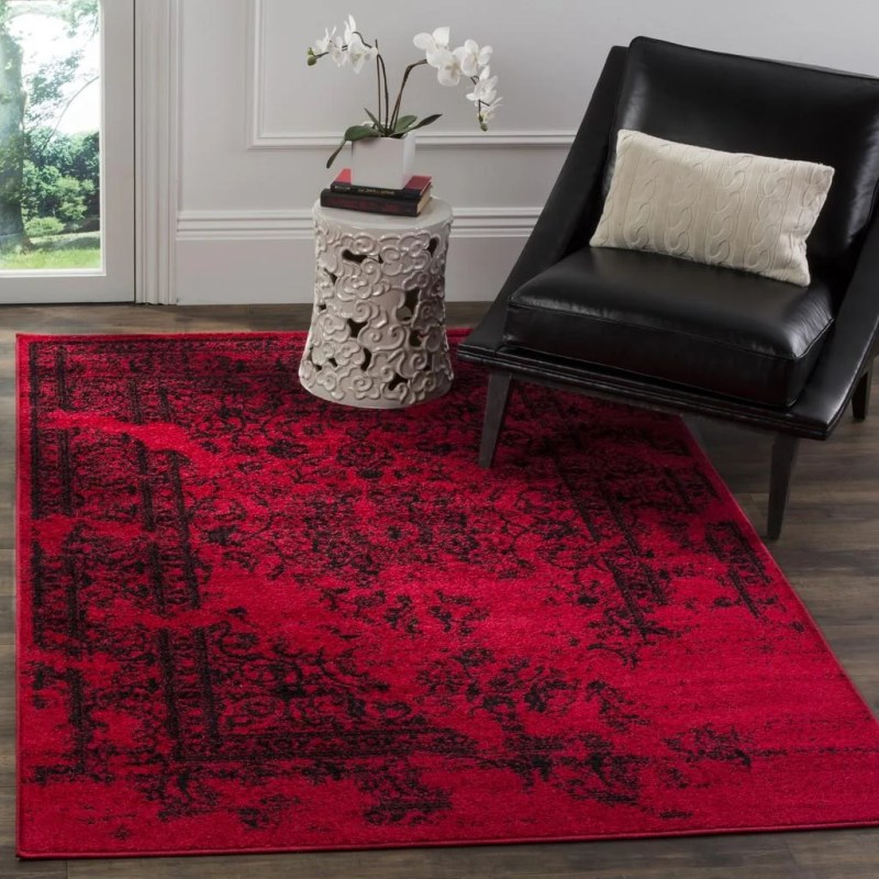 Tapete Adira Vintage Pátina en Rojo con Negro