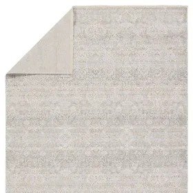 Tapete Albin Floral en Gris y Topo