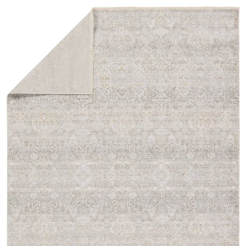 Tapete Albin Floral en Gris y Topo