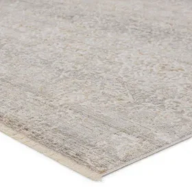 Tapete Albin Floral en Gris y Topo