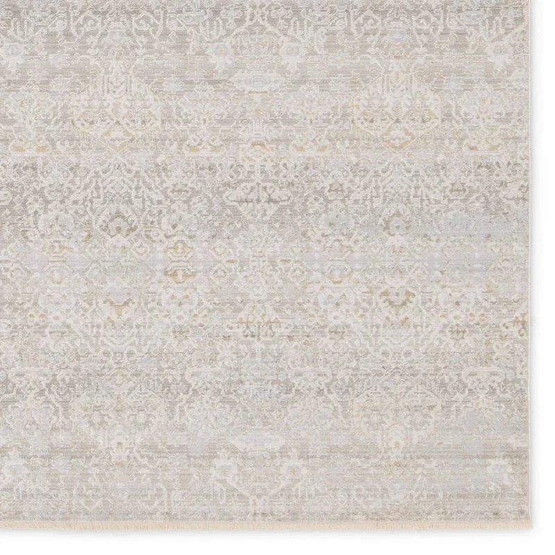 Tapete Albin Floral en Gris y Topo