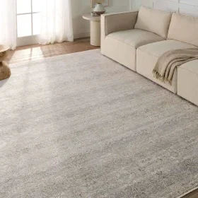 Tapete Albin Floral en Gris y Topo