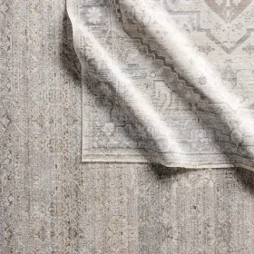 Tapete Albin Floral en Gris y Topo