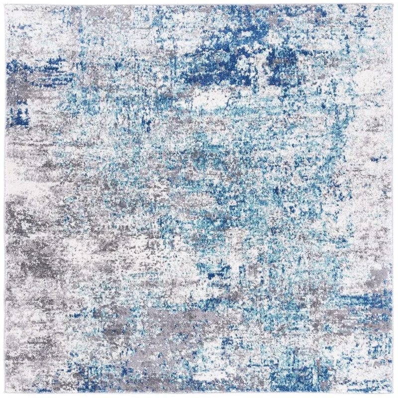 Tapete Astoria Abstracto en Azul Claro con Gris