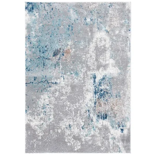 Tapete Astoria Abstracto en Gris con Azul