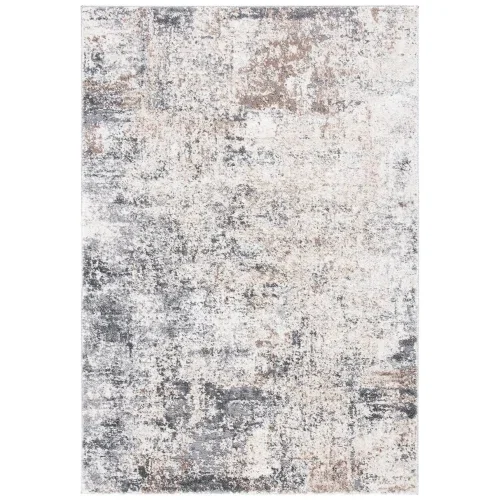 Tapete Astoria de Desgaste Moteado en Marfil con Gris