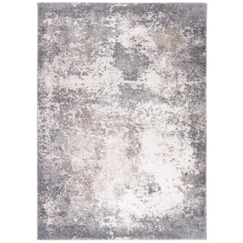 Tapete Astoria de Efecto Desgastado en Gris con Marfil