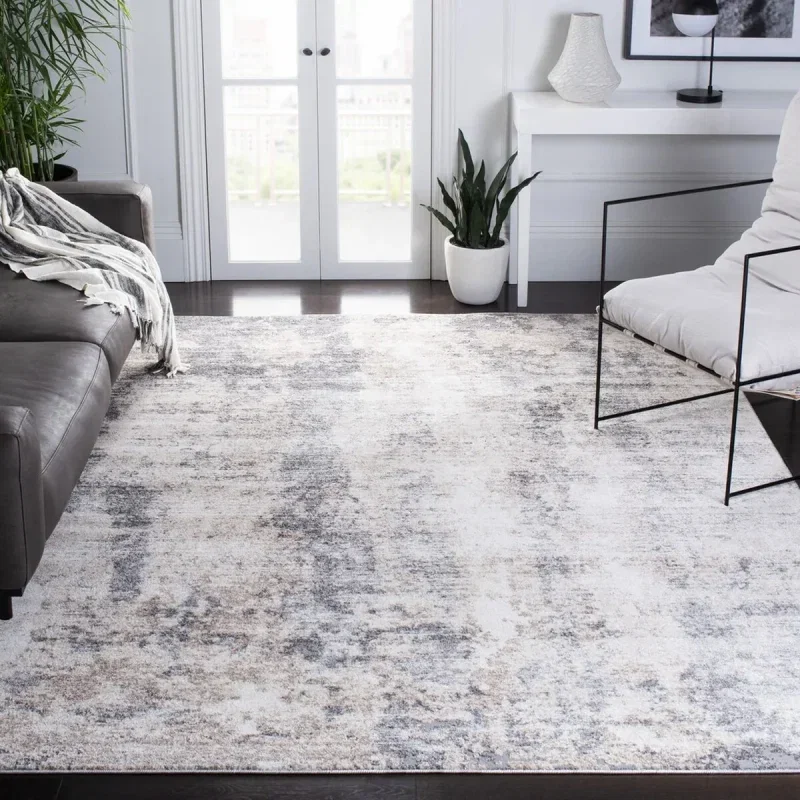 Tapete Astoria de Manchas Nebulosas en Marfil con Gris