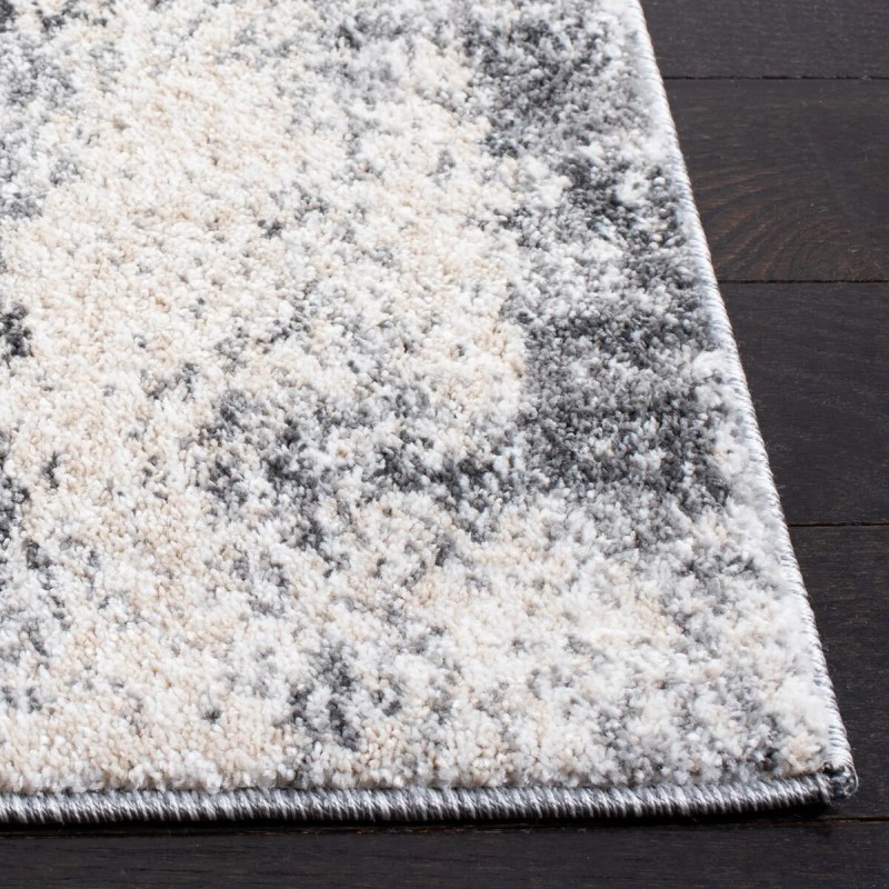 Tapete Astoria de Textura Desgastada en Marfil con Gris