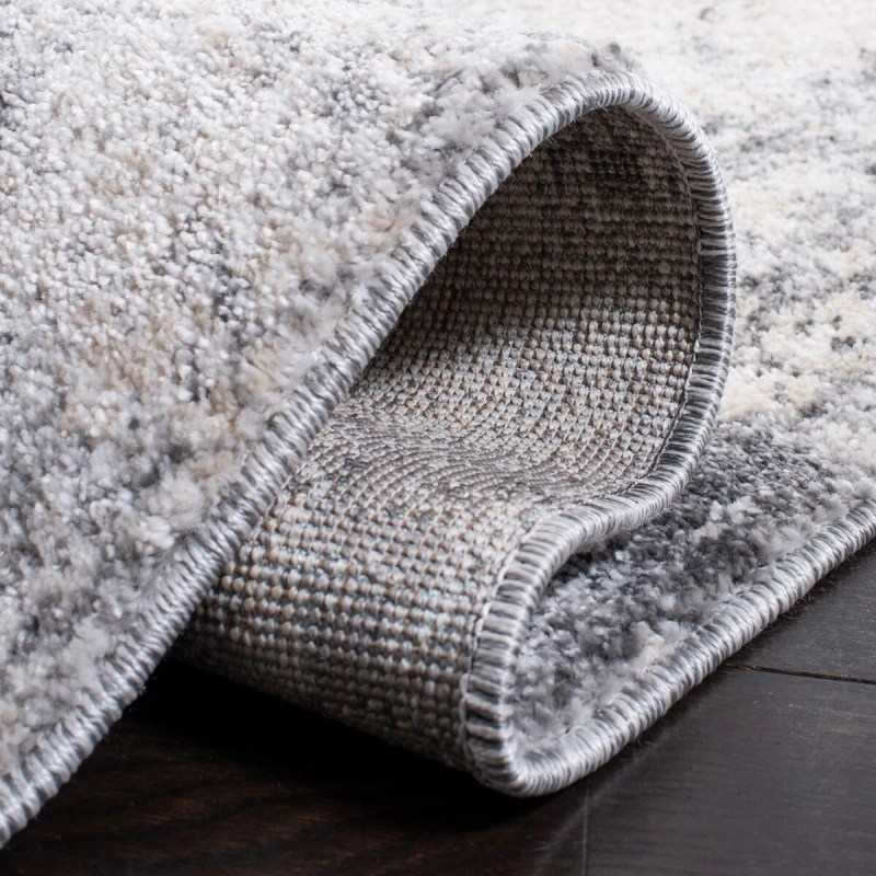 Tapete Astoria de Textura Desgastada en Marfil con Gris