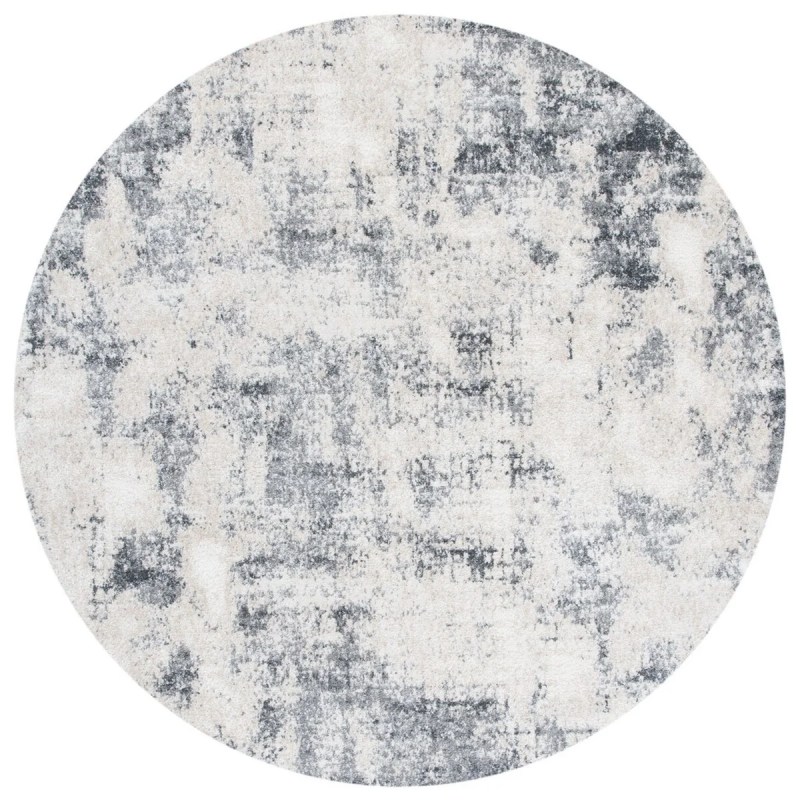 Tapete Astoria de Textura Desgastada en Marfil con Gris