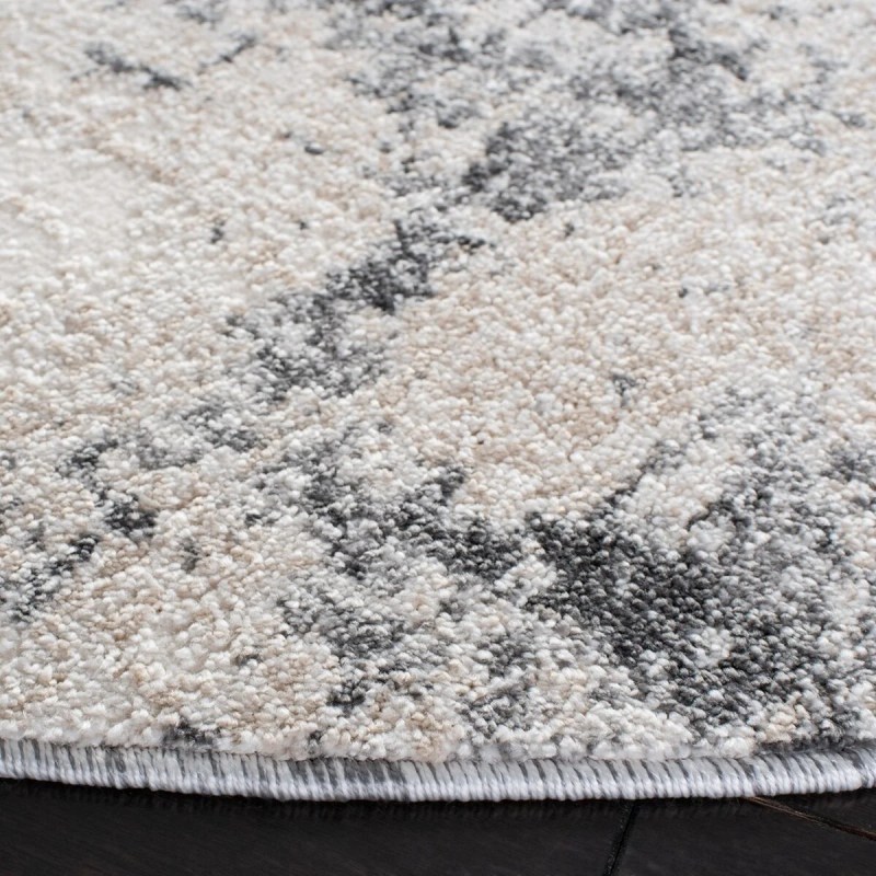 Tapete Astoria de Textura Desgastada en Marfil con Gris