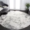 Tapete Astoria de Textura Desgastada en Marfil con Gris