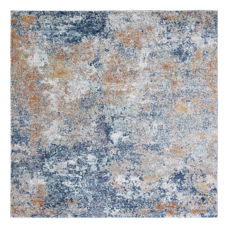 Tapete Astoria de Textura Moteada en Azul Marino con Dorado